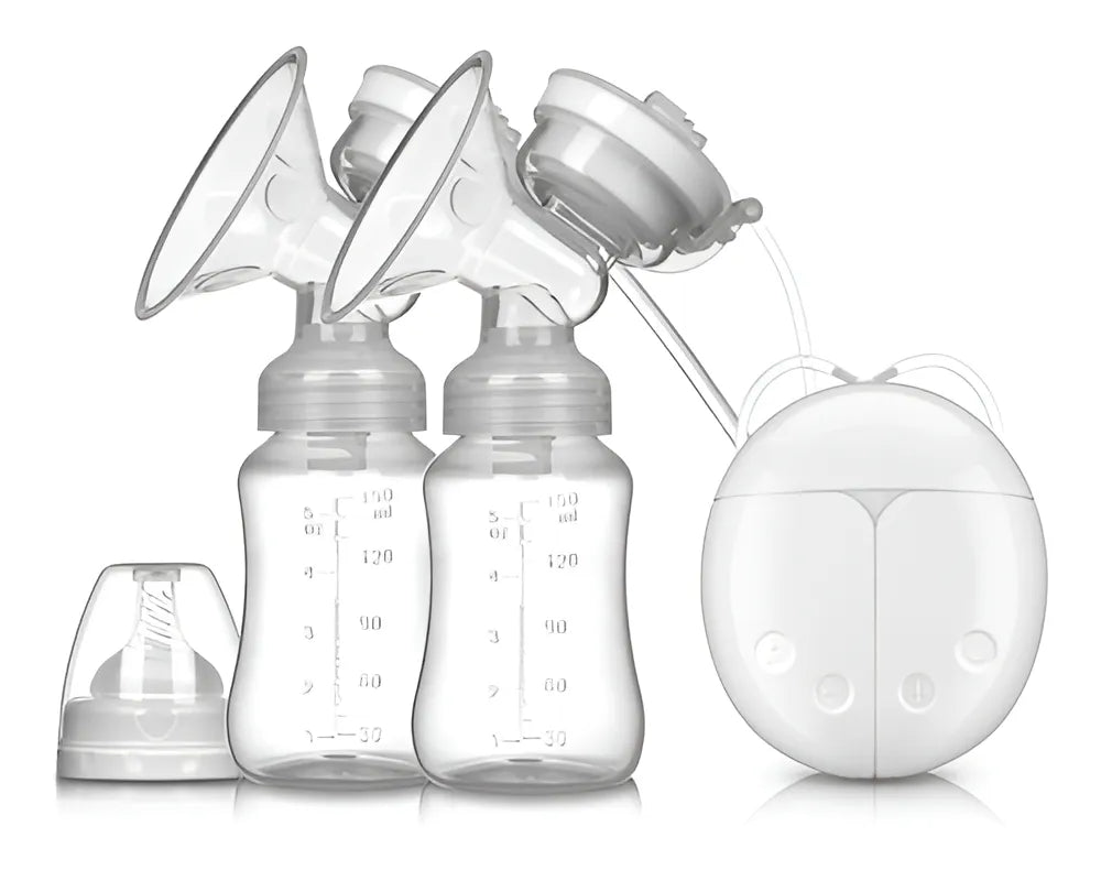 Extractor de Leche Eléctrico Doble Automático - Sacaleches Portátil con Modo Masaje y 2 Biberones