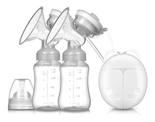 Extractor de Leche Eléctrico Doble Automático - Sacaleches Portátil con Modo Masaje y 2 Biberones