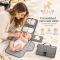 Cambiador Portátil para Bebé Impermeable con Bolsillos | MELUÁ