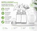 Extractor de Leche Eléctrico Doble Automático - Sacaleches Portátil con Modo Masaje y 2 Biberones