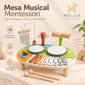 Mesa Musical Montessori para Niños con Tambor y Xilófono | MELUÁ