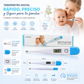 Termómetro Digital de Axila para Bebé - Medición Rápida en 8 Segundos con Alarma de Fiebre