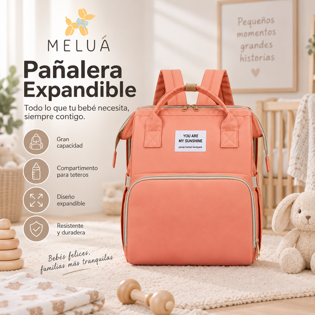 Pañalera Expandible para Bebé | Mochila Maternal Multifuncional