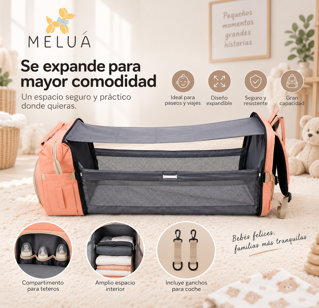 Pañalera Expandible para Bebé | Mochila Maternal Multifuncional