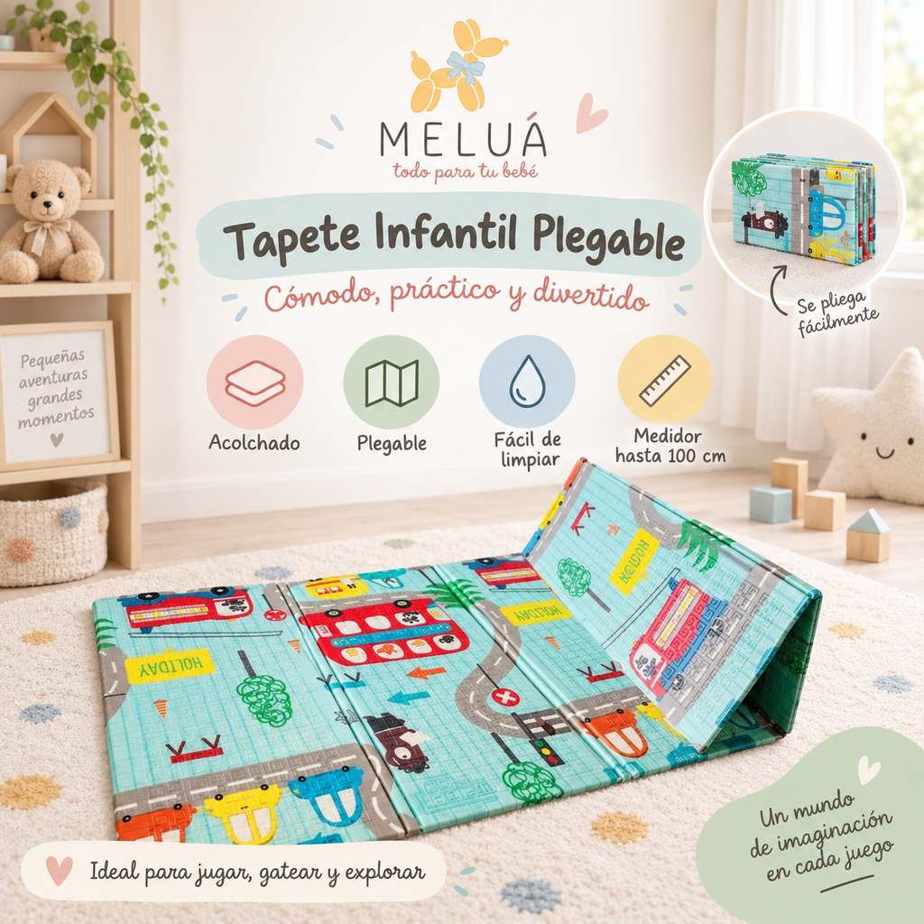 Tapete Infantil Plegable Acolchado para Bebé | MELUÁ