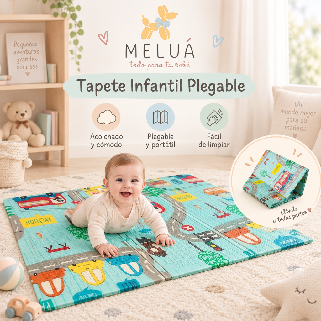 Tapete Infantil Plegable Acolchado para Bebé | MELUÁ