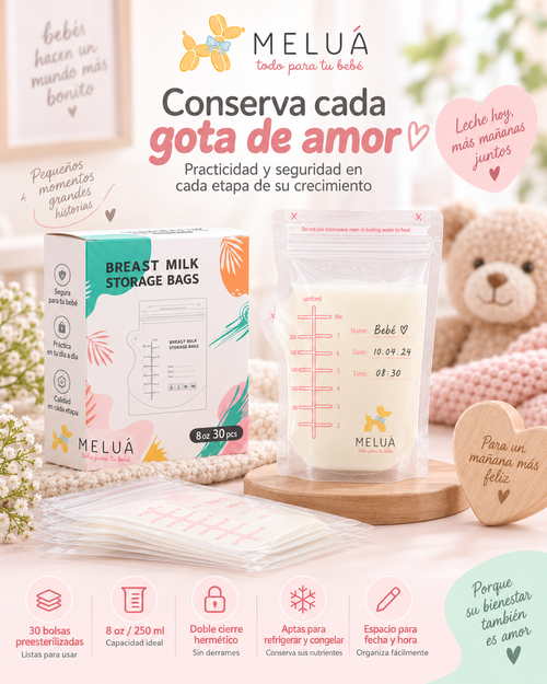 Bolsas para Leche Materna 250 ml Pack x30 | MELUÁ