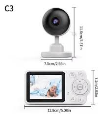 Vigilabebés con Cámara HD y Pantalla a Color 3.5" – Visión Nocturna, Audio Bidireccional y Detección de Llanto